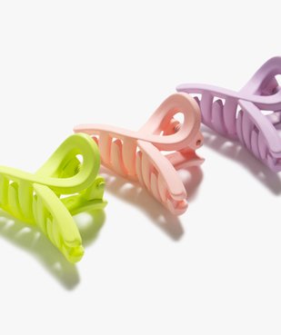 Pince crabe pour les cheveux fille (lot de 3) vue2 - GEMO (ACCESS) - GEMO