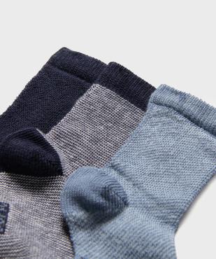 Chaussettes assorties bébé garçon (lot de 3) vue2 - GEMO 4G BEBE - GEMO