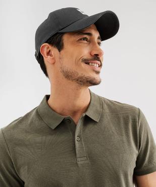 Polo manches courtes à motifs texturés homme vue2 - GEMO (HOMME) - GEMO
