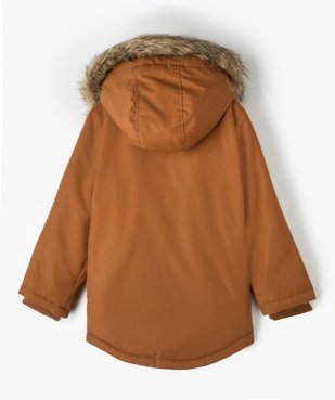 Parka déperlante avec doublure chaude et capuche garçon vue5 - GEMO 4G GARCON - GEMO