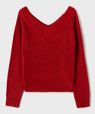 Pull maille col V fille vue1 - GEMO (JUNIOR) - GEMO