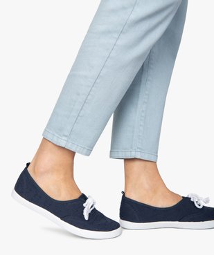 Ballerines en toile avec lacets cordelette femme - Valentina Baldano vue2 - VALENTINA BALDA - GEMO
