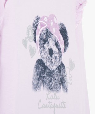 Tee-shirt bébé fille à volants et détails irisés - LuluCastagnette vue2 - LULUCASTAGNETTE - GEMO