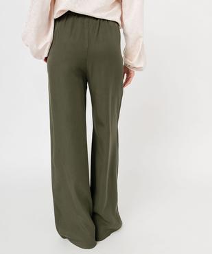 Pantalon large en Lyocell femme vue3 - GEMO 4G FEMME - GEMO