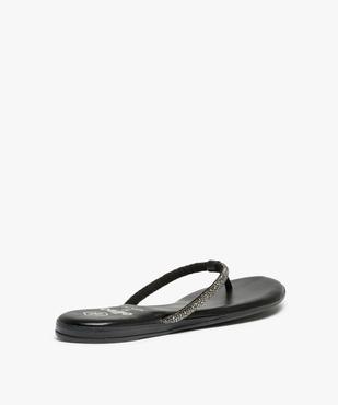 Sandales femme plates à entre-doigts couvert de strass vue4 - GEMO (CASUAL) - GEMO