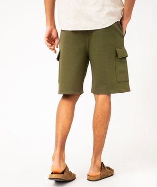Bermuda en maille molletonnée coupe cargo homme vue3 - GEMO (HOMME) - GEMO