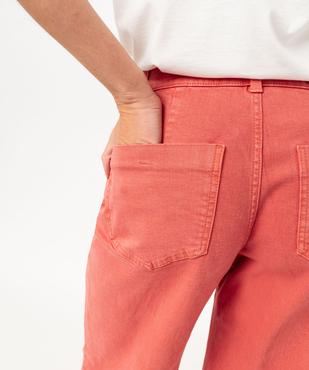 Pantacourt en jean cropped wide leg coloré femme vue2 - GEMO 4G FEMME - GEMO