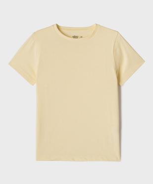 Tee-shirt à manches courtes en coton uni garçon vue1 - GEMO 4G GARCON - GEMO