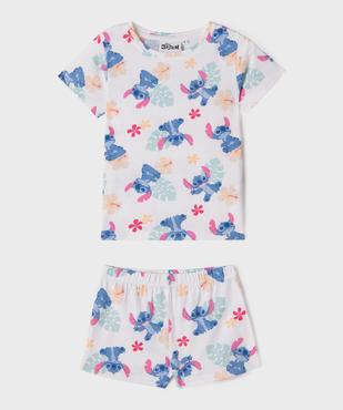Pyjashort en coton à motif Stitch fille - Disney vue1 - LILO & STITCH - GEMO