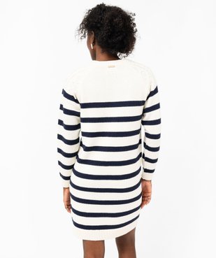 Robe pull à rayures femme - LuluCastagnette vue3 - LULUCASTAGNETTE - GEMO