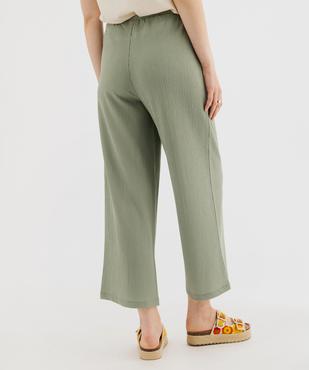Pantacourt large fluide avec taille ajustable femme vue3 - GEMO 4G FEMME - GEMO