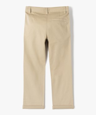 Pantalon chino en twill de coton garçon vue3 - GEMO 4G GARCON - GEMO