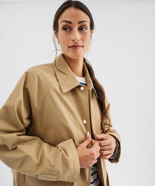 Imperméable court à boutons pression femme - LuluCastagnette vue2 - LULUCASTAGNETTE - GEMO