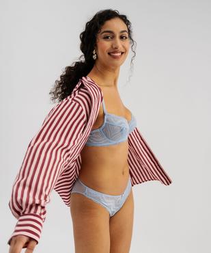 Soutien-gorge corbeille en dentelle à bonnets souples vue3 - GEMO(HOMWR FEM) - GEMO