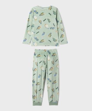 Pyjama en velours 2 pièces imprimé dinosaures garçon vue4 - GEMO 4G GARCON - GEMO