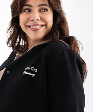 Blouson fermeture pression avec inscription brodée femme grande taille vue2 - GEMO (G TAILLE) - GEMO