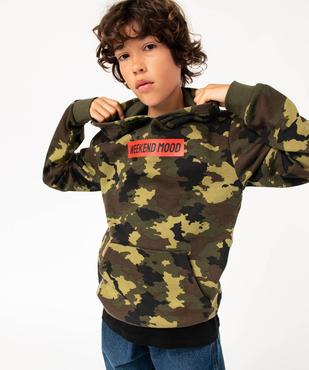 Sweat à capuche imprimé garçon vue1 - GEMO (JUNIOR) - GEMO