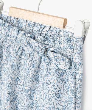Pantalon imprimé en popeline de coton bébé fille vue2 - GEMO(BEBE DEBT) - GEMO