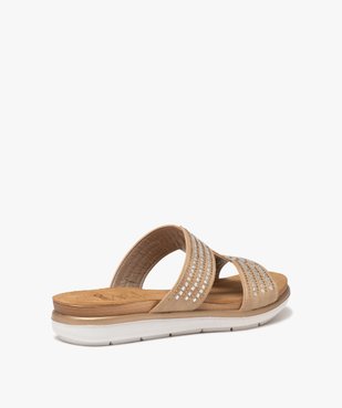 Mules femme confort dessus uni avec strass et à semelle épaisse vue4 - GEMO (CONFORT) - GEMO