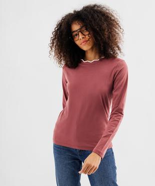 Tee-shirt col rond uni femme vue1 - GEMO(FEMME PAP) - GEMO