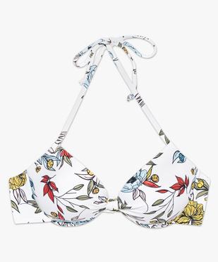 Haut de maillot de bain femme fleuri balconnet à armatures vue4 - GEMO (PLAGE) - GEMO