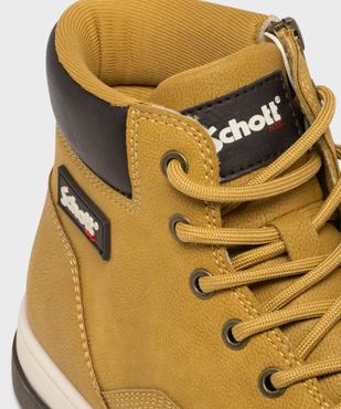 Boots homme à lacets ronds, zip et semelle sportswear - Schott vue6 - SCHOTT - GEMO