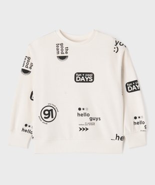 Sweat oversize avec motifs et inscriptions garçon vue1 - GEMO (ENFANT) - GEMO