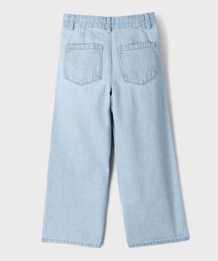 Jean wide leg à pinces avec taille ajustable fille vue3 - GEMO (ENFANT) - GEMO