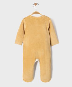 Pyjama en velours ouvert devant motif renard bébé garçon vue3 - GEMO 4G BEBE - GEMO