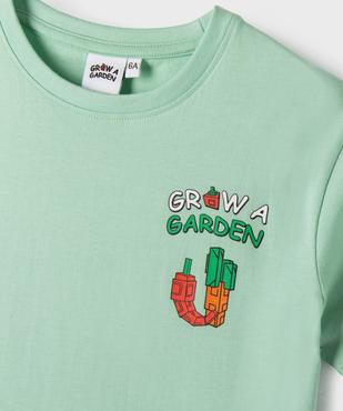 Tee-shirt manches courtes motif poitrine et dos garçon - Grow a Garden vue2 - GROW A GARDEN - GEMO