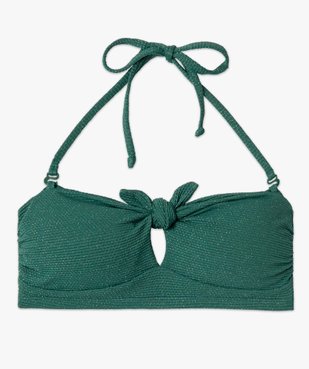 Haut de maillot de bain femme forme bandeau à paillettes vue4 - GEMO 4G FEMME - GEMO