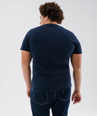 Tee-shirt manches courtes col rond en coton homme vue6 - GEMO 4G HOMME - GEMO