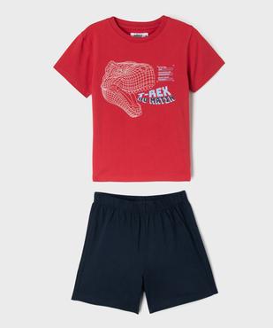Pyjashort bicolore à motif dinosaure garçon vue1 - GEMO 4G GARCON - GEMO