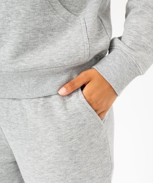 Pantalon de jogging en molleton doux femme vue2 - GEMO(FEMME PAP) - GEMO
