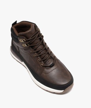 Baskets homme mid-cut à col moussé et semelle crantée vue5 - GEMO (CASUAL) - GEMO