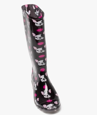 Bottes de pluie femme fantaisie imprimées chiens vue5 - GEMO (EQUIPT) - GEMO