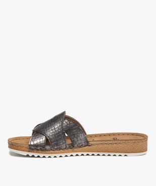 Mules femme à talon plat confort et larges brides vue3 - GEMO (CONFORT) - GEMO