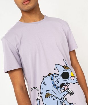 Tee-shirt manches courtes en coton imprimé homme - Les Simpsons vue2 - SIMPSONS - GEMO