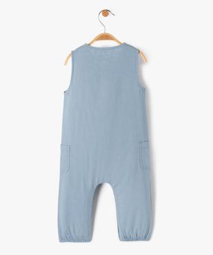 Combinaison bébé garçon en lin sans manches vue3 - GEMO(BEBE DEBT) - GEMO