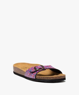Mules femme à semelle liège et bride ajustable vue2 - GEMO 4G FEMME - GEMO
