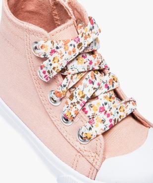 Baskets montantes fille en toile et lacets liberty vue6 - GEMO(BEBE DEBT) - GEMO