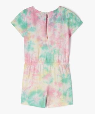 Combishort en coton effet tie and dye fille vue3 - GEMO (ENFANT) - GEMO