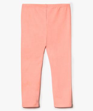 Legging court fille coloris uni en coton vue2 - GEMO (ENFANT) - GEMO