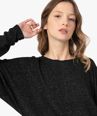 Tee-shirt femme à manches longues en maille vue2 - GEMO(FEMME PAP) - GEMO