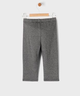 Pantalon en maille épaisse et extensible motif pied-de-poule bébé fille vue3 - GEMO(BEBE DEBT) - GEMO