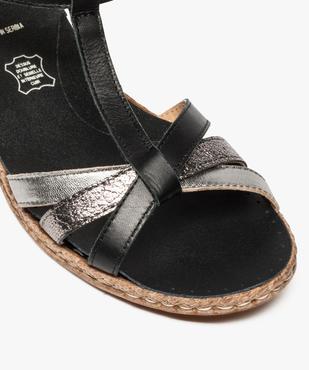 Sandales femme à brides fines et petit talon compensé  vue6 - GEMO (CASUAL) - GEMO