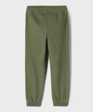 Pantalon jogger en toile de coton stretch garçon vue4 - GEMO (ENFANT) - GEMO
