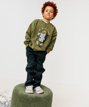 Sweat en molleton gratté doux imprimé devant garçon vue5 - GEMO (ENFANT) - GEMO
