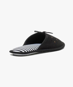 Chaussons mules avec détails féminins vue4 - GEMO(HOMWR FEM) - GEMO