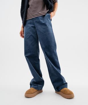 Pantalon straight en velours femme vue1 - GEMO(FEMME PAP) - GEMO